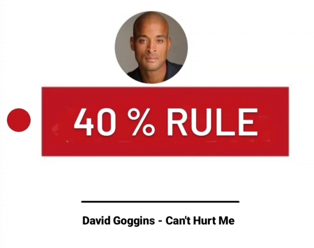Meer bereiken? Zo pas je de 40%-regel van David Goggins toe!